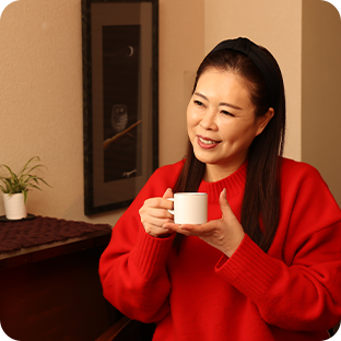 施術後のハーブティー