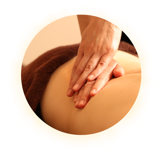 アロマトリートメント施術中の様子